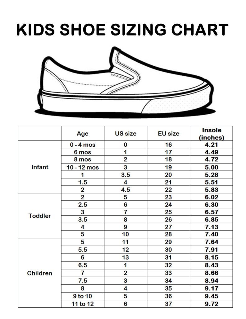 toddler size chart